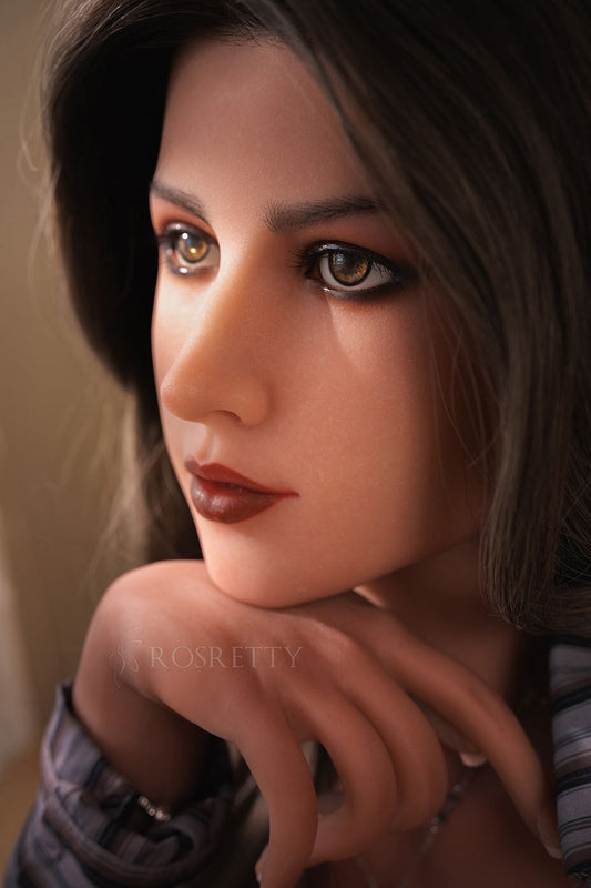 Rosretty Doll | 166cm/5ft4 Tan Skinny Silicone Head Sex Doll S7# - Betty