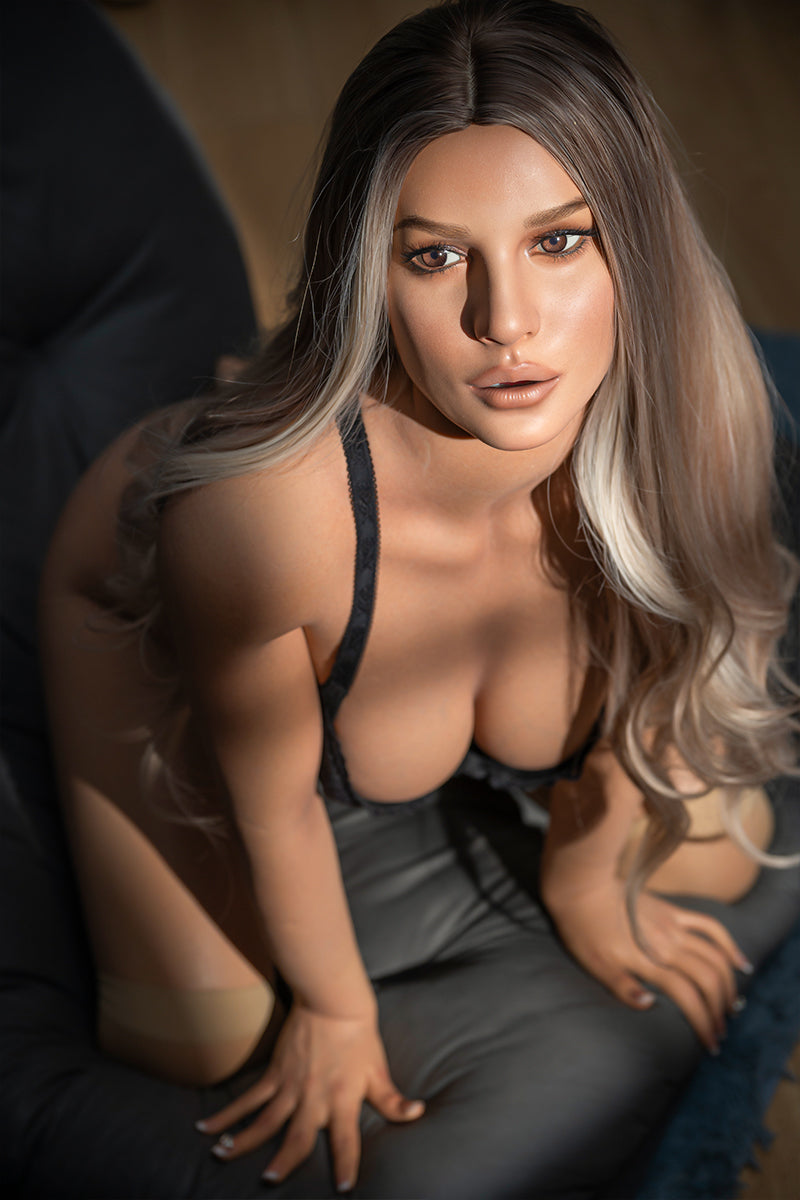 IDO Doll | 170cm/5ft 7 F-Cup Ultra Realistic Full Silicone Sex Doll With Long Blonde Curly Hair, Head #ID2H - Alessia - Sweetie Love Doll