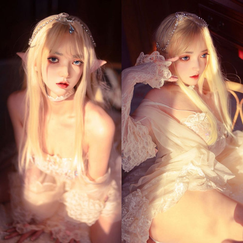 Advanced SY Doll | 150cm/4ft9 Elf Ears Movable Jaws Silicone Sex Doll - Monica（In Stock US)