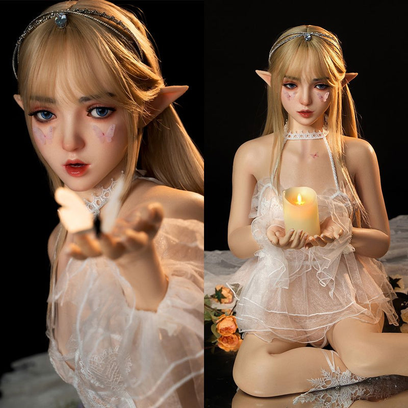 Advanced SY Doll | 150cm/4ft9 Flat Breasts Lovely Blonde Elf Cosplay Lifelike Full Silicone Sex Doll - Joy（In Stock US)