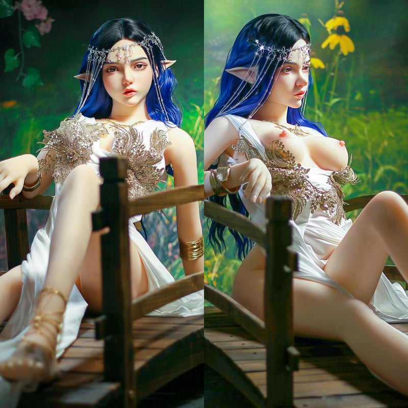SY Doll | 160m/5ft3 Small Breasts Elegance Forest Princess Elf Ears Cosplay Lifelike TPE Sex Doll - Ophelia