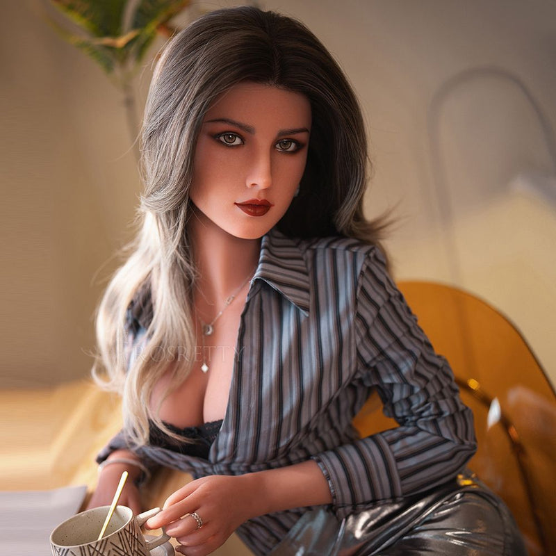 Rosretty Doll | 166cm/5ft4 Tan Skinny Silicone Head Sex Doll S7# - Betty