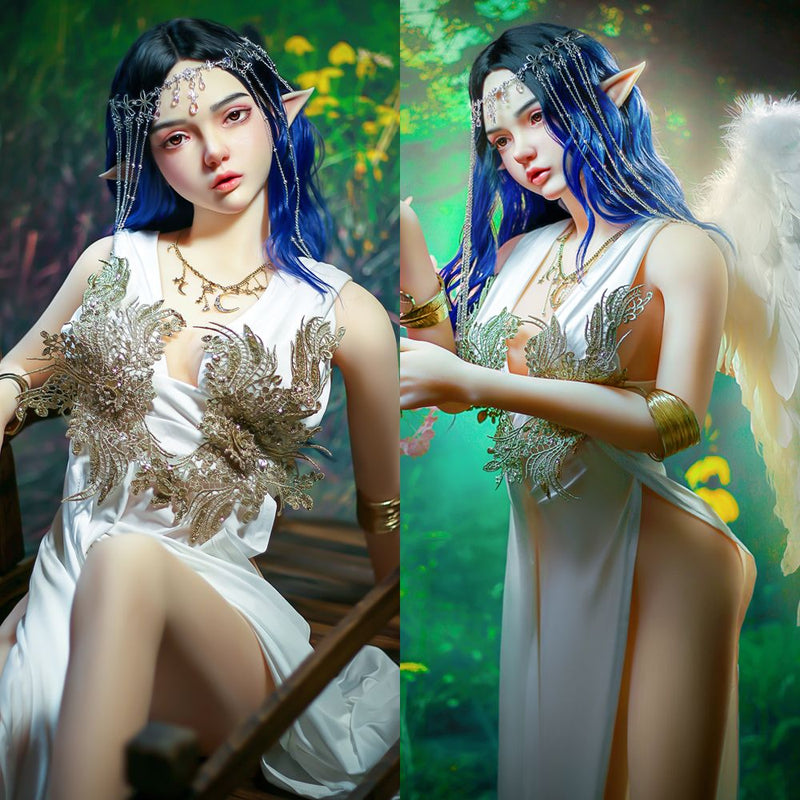 SY Doll | 160m/5ft3 Small Breasts Elegance Forest Princess Elf Ears Cosplay Lifelike TPE Sex Doll - Ophelia