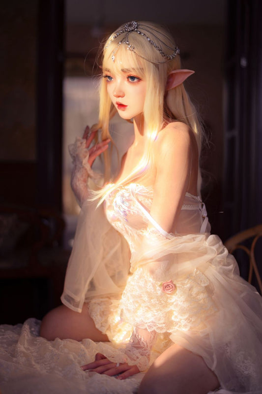 Advanced SY Doll | 150cm/4ft9 Elf Ears Movable Jaws Silicone Sex Doll - Monica（In Stock US)