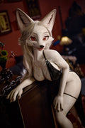 Moonvale Doll | 160cm/5ft3 Big Breasts Alluring Mature Gothic White Fox Lady Furry Realistic Silicone Sex Doll - Sorelle
