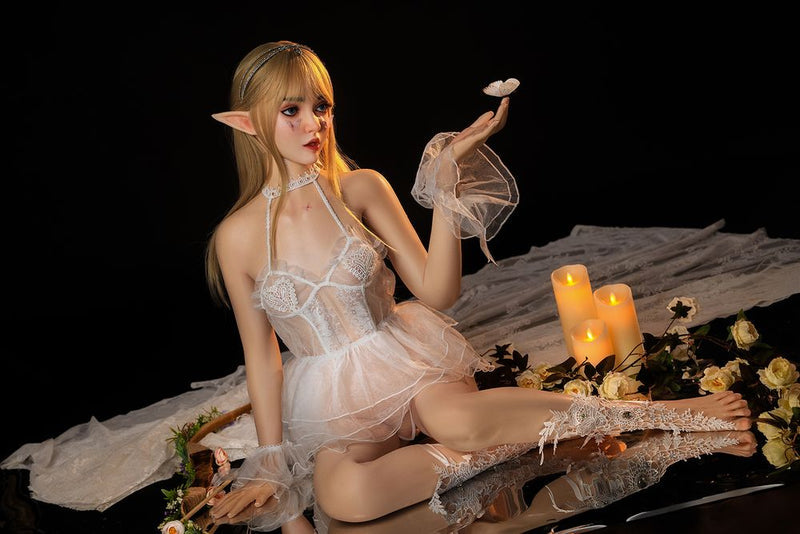 Advanced SY Doll | 150cm/4ft9 Flat Breasts Lovely Blonde Elf Cosplay Lifelike Full Silicone Sex Doll - Joy（In Stock US)