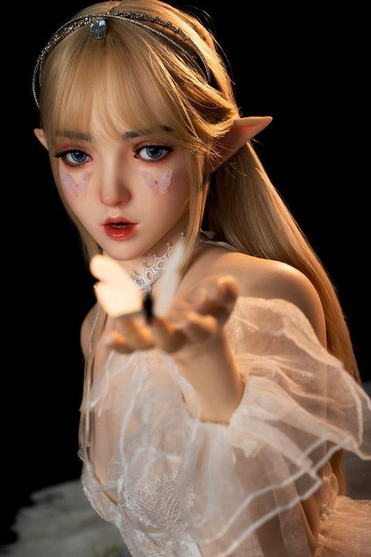 Advanced SY Doll | 150cm/4ft9 Flat Breasts Lovely Blonde Elf Cosplay Lifelike Full Silicone Sex Doll - Joy（In Stock US)