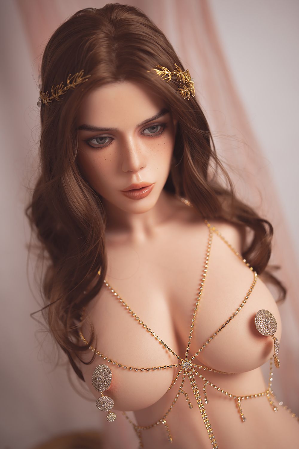 Advanced SY DOLL | 80cm (2’62”) - Full Silicone - M Series Seductive Exotic Luxury Mature Realistic Half-Body Torso Sex Doll - Kaelin (In Stock US)