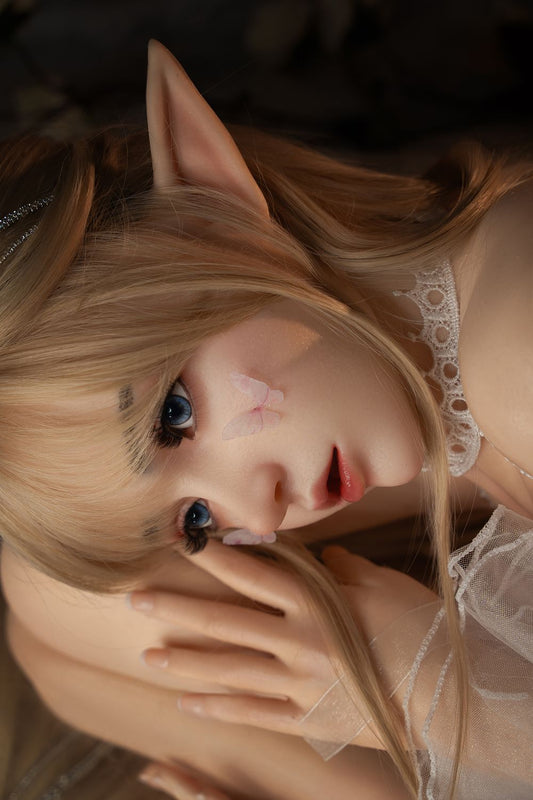 Advanced SY Doll | 150cm/4ft9 Flat Breasts Lovely Blonde Elf Cosplay Lifelike Full Silicone Sex Doll - Joy（In Stock US)