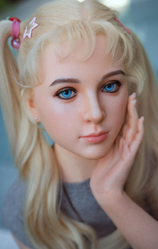 Rosretty Doll | 150cm/4ft9 Small Breasts Captivating American Blonde Realistic Full Silicone Sex Doll - Lila (In Stock US)