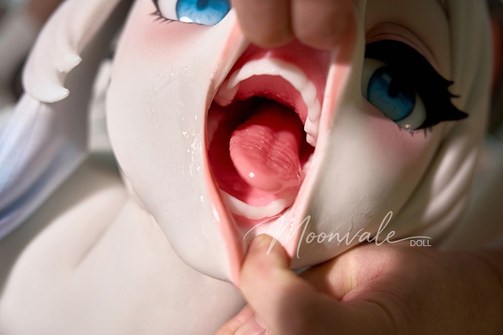 Moonvale Doll | 155cm/5ft09 Small Breasts Seductive Lovely Dark Punk-style White Leopard Furry Realistic Silicone Sex Doll - Lyora - Sweetie Love Doll