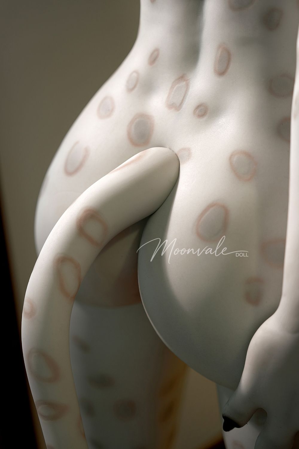 Moonvale Doll | 155cm/5ft09 Small Breasts Seductive Lovely Dark Punk-style White Leopard Furry Realistic Silicone Sex Doll - Lyora - Sweetie Love Doll