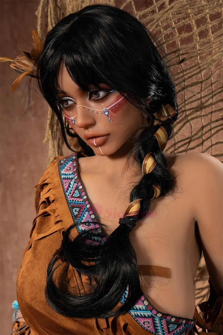 Sigafun | 159cm/5ft3 Silicone Head STPE Sex Doll SG3-3 Dark Tanned - Ada (In Stock US)