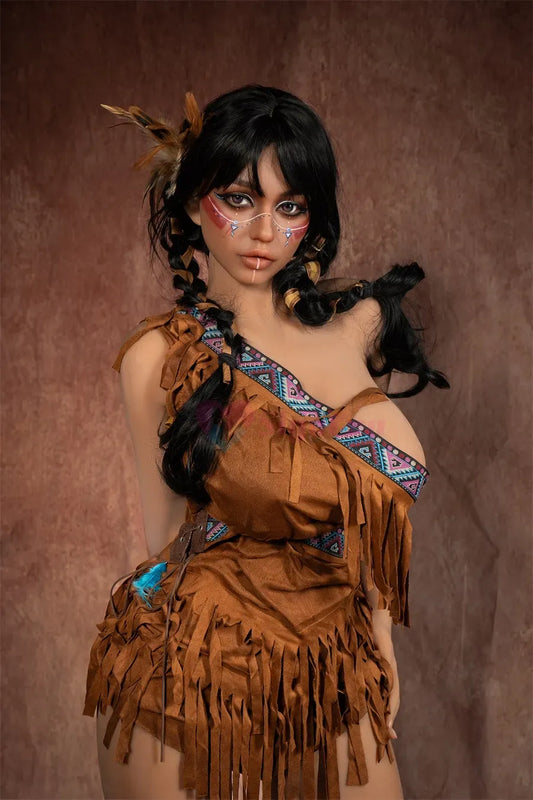 Sigafun | 159cm/5ft3 Silicone Head STPE Sex Doll SG3-3 Dark Tanned - Ada (In Stock US)