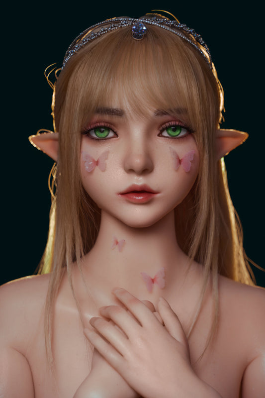SY Doll |  Movable Jaw Elf Ears Silicone Head Joy #M8